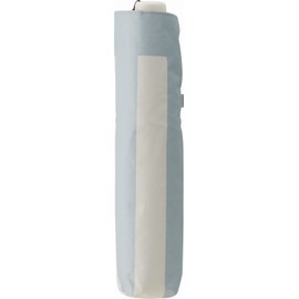 Miyajima 18620 Folding Umbrella, 19.7 inches (50 cm), Striped Border, Light Gray