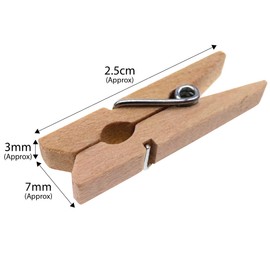 Maxi-Solutions 60 Mini 2.5cm Wooden Pegs and 1200cm Jute Twine String, Stylish Way of Hanging Photos - Also Suitable to Hang Small Christmas/New Born/Birthday/Anniversary Cards