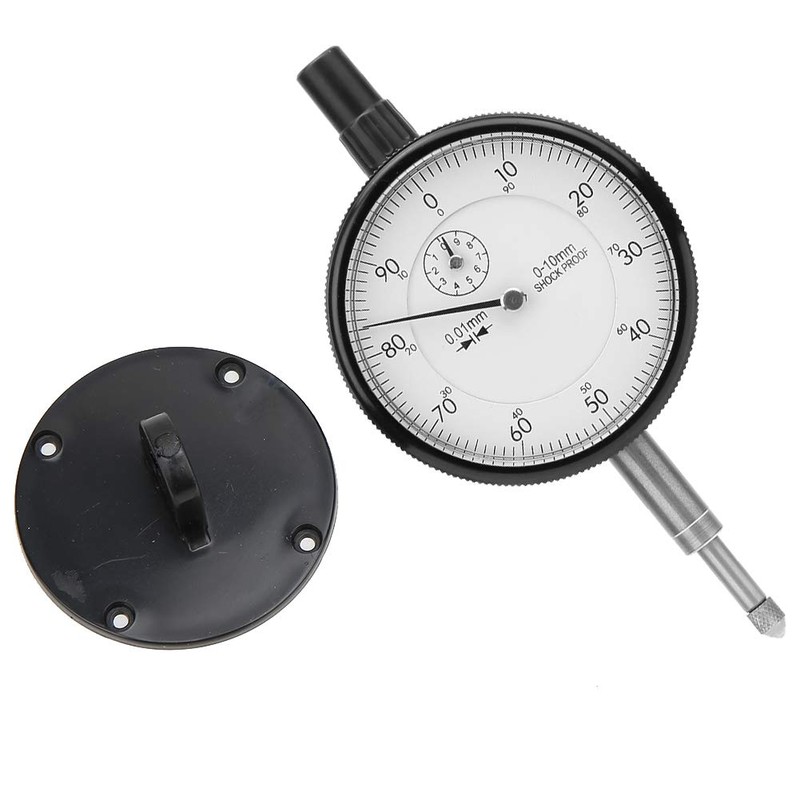 Jectse Dial Indicator, 0.01 mm Accuracy, 0-10 mm Range, Aluminium