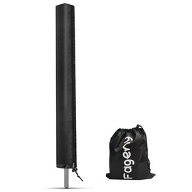 Fageny Premium Rotary Washing Line Cover Waterproof with Full Length Zipper, Protective Outdoor Dryer Cover for Rotary Airer Line, Universal Fit Rotary Line Cover with Bag (Black, 165x16x16cm)