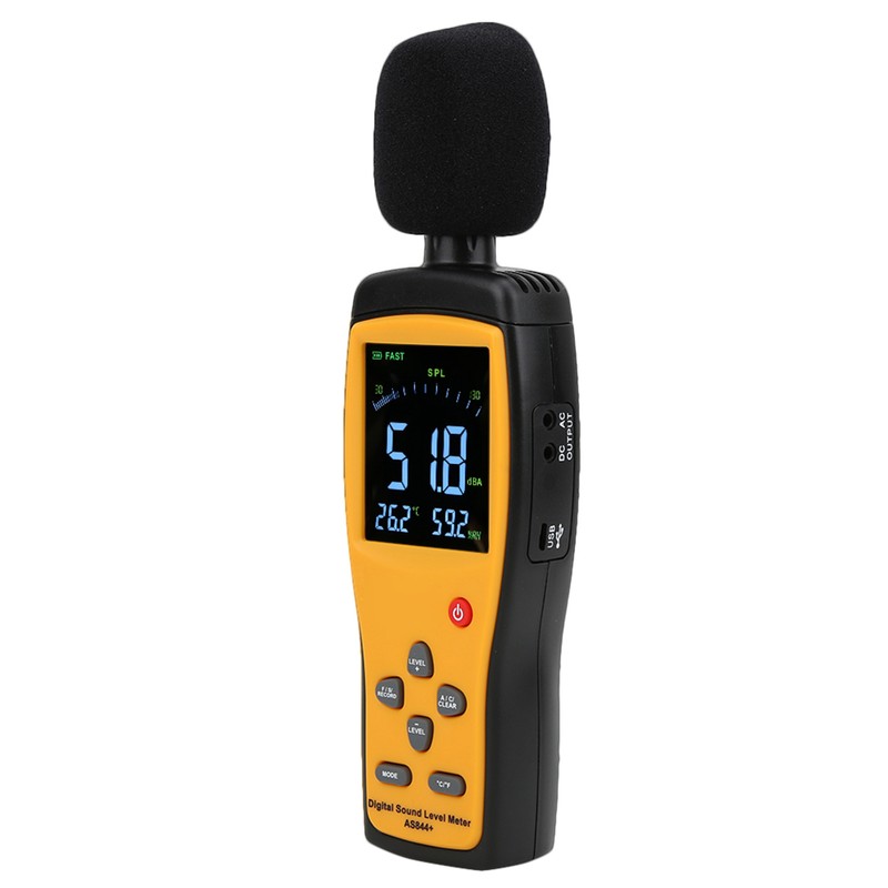 SMART SENSOR AS844+ Sound Level Meter LCD Digital Decibel Meter
