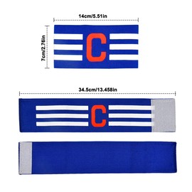 Dokpav 3PCS Football Captains Armbands, Adjustable Football Band Soccer Captain's Armband for Adult and Youth, Captain Band, Football Senior Junior Captains Armband for Football Hockey Rugby Netball