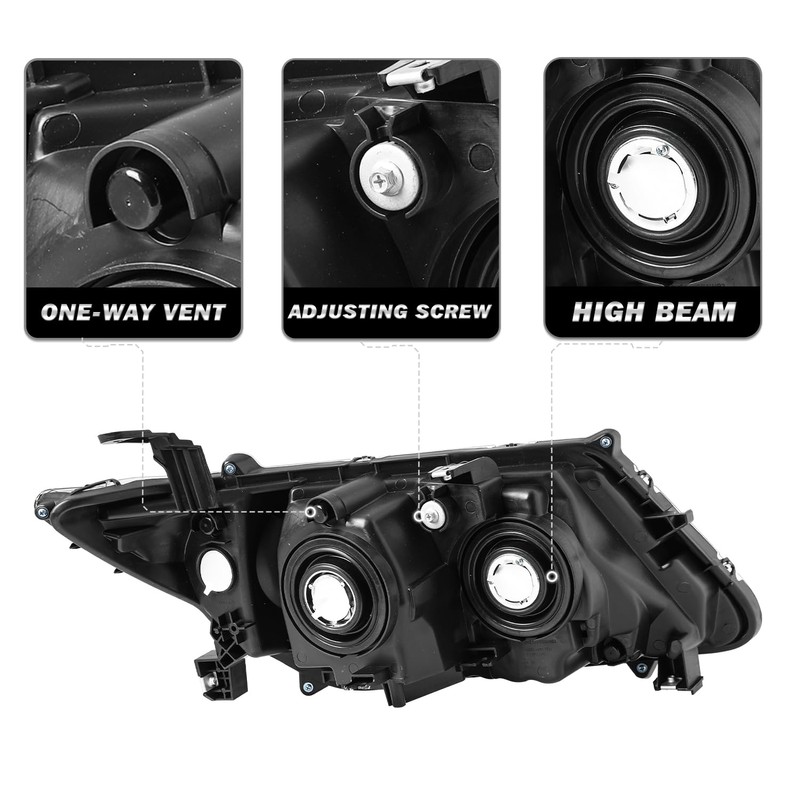 SOCKIR Headlight Assembly Fit 2011 2012 2013 2014 2015 2016