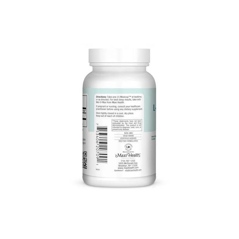 Maxi Health L-Tryptophan 500mg - Mood & Sleep Formula -