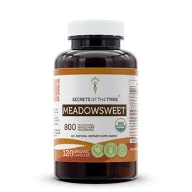 Secrets of the Tribe Meadowsweet USDA Organic 120 Capsules | Made with Vegetarian Capsules and Certified Organic Meadowsweet (Filipendula ulmaria) Dried Herb (120 Capsules)