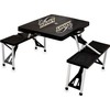 Army Black Knights - Picnic Table Portable Folding Table with Seats, (Black)