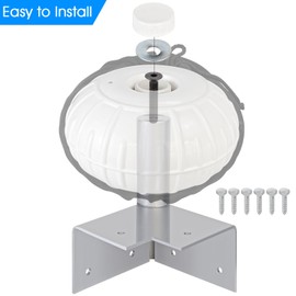 Boat Dock Bumpers Wheel with Dock Wheel Covers,Boat Dock Wheel with Corner Mount Bracket,Inflatable Corner Dock Bumpers Wheels Fenders Guard for Pontoon Boat Docking,Smooth Rolling Wheel-Wheel&Cover