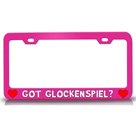 Custom Brother - GOT Glockenspiel w/Heart Music Musician Metal Car SUV Truck License Plate Frame Pn o58