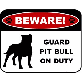 Red Blinky LED Light Up Red Flashing Blinking Attention Grabbing Laminated Dog Sign Beware