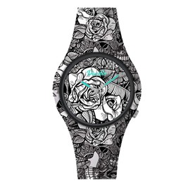Doodle Watch Wild Mood Tattoo Watch Roses Black/White DO39008
