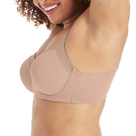 PLAYTEX Womens Secrets Full-coverage Wireless T-shirt For Full Figures, Us4824 Balconette Bra, Evening Blush, 40DDD US
