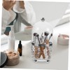 IWOWHERO Foundation Brush Holder Rotating Makeup Brush Storage Desktop Rotating