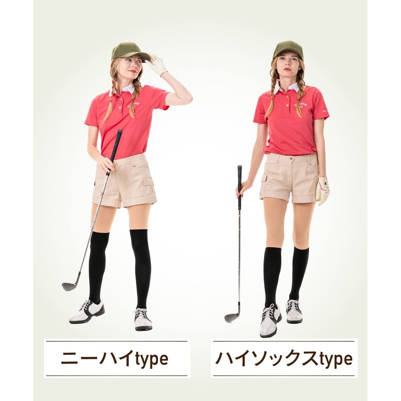 HUSTONY UV Protection Korean Golf Over Knee Socks, For Spring