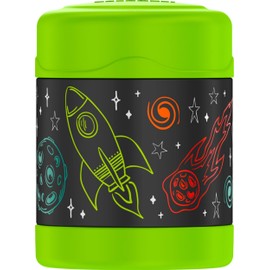 THERMOS FUNTAINER 10 Ounce Stainless Steel Vacuum Insulated Kids Food Jar with Spoon, Sharks
