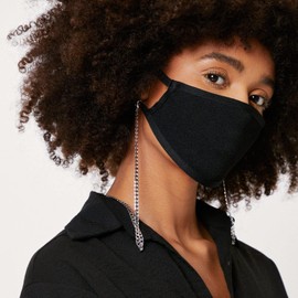 EPIRORA Glasses Chain for Women Men - Sunglasses Strap Face Mask Holder Lanyard Curb Chain Necklace, Anti-lost String for Glasses Retainer, Silver