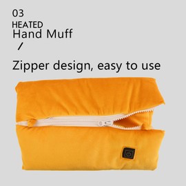 Fdit Electric Heat Bag USB 5V 3 Gears Washable Electric Hot Compress Bag with Short Plush Material, 40-55℃ Temperature for Outdoor