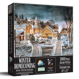SUNSOUT INC - Winter Homecoming - 1000 pc Jigsaw Puzzle by Stanton Manlakas - Finished Size 20" x 27" - MPN# 60772