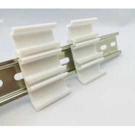 Set of 2 Wago 221-413 clamps on a DIN rail DIN rail