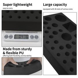 Eupheng Fly Tying Desktop Storage Rack in Black and Gray, High Density Flying Pliers Tool Holder Fly Tying Tool Caddy with Delicate Touch and Multiple Storage Soft Foam Tool Box