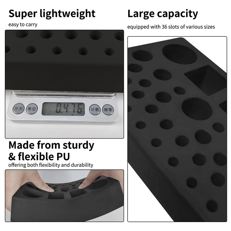 Eupheng Fly Tying Desktop Storage Rack in Black and Gray,