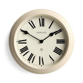 NEWGATE® Notting Hill Wall Clock | Large Classic Metal Clock | 17.5 inch | Gloss Cream | Roman Numerals | Traditional Design Ideal for Kitchen or Living Room