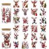 24PCS Christmas Deer UV DTF Cup Wrap Stickers