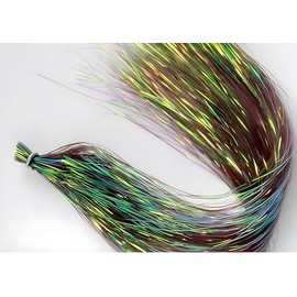 Hedron Dyed-Pearl Flashabou Metallic Tinsel Flash Skirt Material Great for Anything from Fly Tying to Offshore Trolling Lures Hedron Flashabou Pearl (Hedron Flashabou Dyed-Pearl - Black)