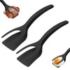 MARUKO 2Pcs Egg Spatula Flipper, 2 in 1 Spatula Tong