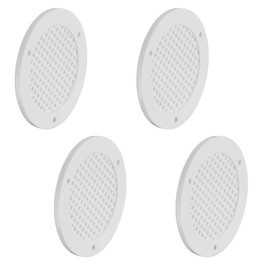 Gedotec Ventilation Grille Perforated Door Vent Round Furniture Grille Ventilation - H3609 | Plastic White | Air Ring for Caravan & Furniture | Diameter 50 mm | Pack of 4 - Ventilation Grille for