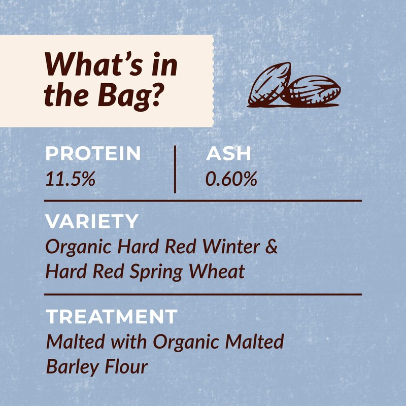 100% Organic Bread Flour - Flour for Baking - 5