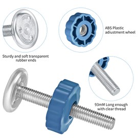 Stair Gate Fittings, 4 Pack Extension for Baby Gate with Round Safety Door Protector, Stair Gate Screws Spares M10 (80mm) with No Drill Installation