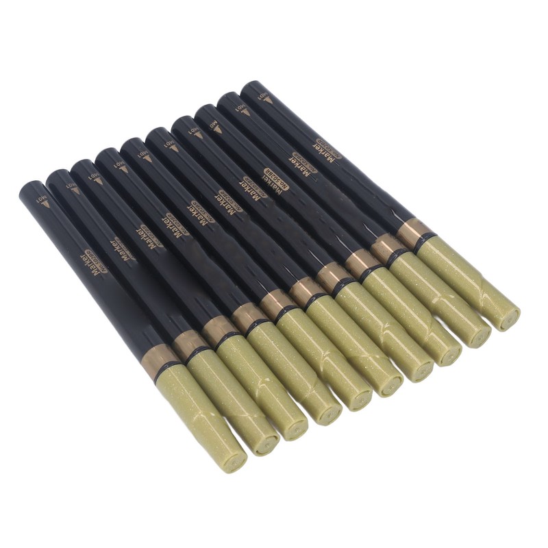 10pcs Metallic Marker Water Based Ink Round Tip Strong Covering