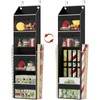 Black Over Door Wrapping Paper Organizer Storage with 3 Removable