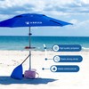AMMSUN 8ft Large Beach Umbrellas for Sand Heavy Huty Wind