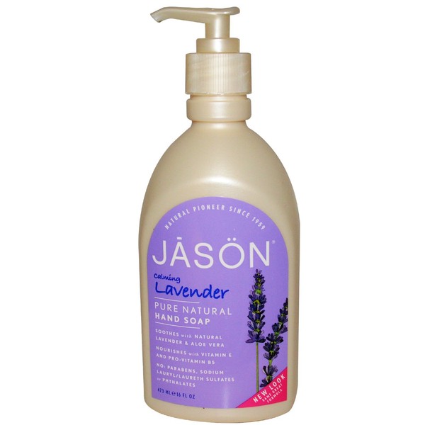 Jason Natural Products Lavender Liquid Satin Soap, 16 Ounce - 6 per case.
