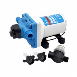SAILINGFLO 12V DC High Performance Diaphragm Pump – 55PSI/3.8Bar, 3.0GPM, 7.5A – Low Noise, Self-Priming, Ideal for RVs, Boats, and Water Systems (White)
