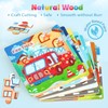 Zeoddler Wooden Puzzles for Toddlers, 8 Pack Vehicle Jigsaw Puzzles