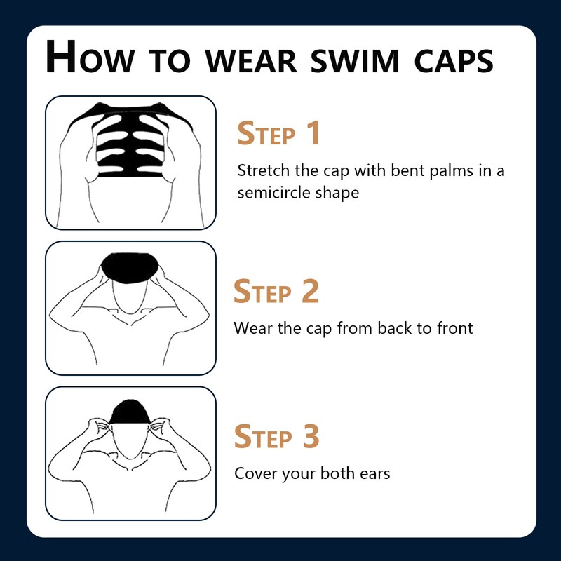 Bobury Unisex Polyester Cloth Fabric Bathing Cap Swimming Hats for
