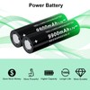 PAOWANG 18650 Rechargeable Battery 9900mAh Flat Top 3.7V Lithium Batteries