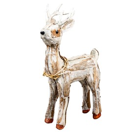 SHATCHI 36cm Reindeer Figure Christmas Tabletop Centrepiece Showpieces Home Art & Craft Xmas Party Window Décor