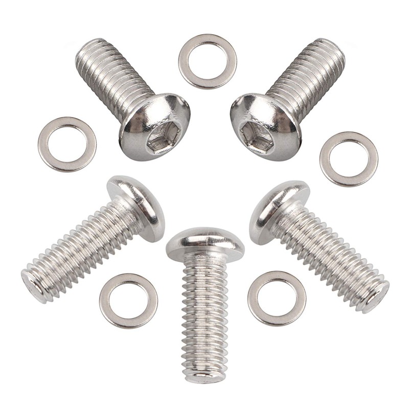 XMMT 5PCS Stainless Steel Derby Cover Button Head Screw Bolt
