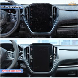 Aunginsy Center Console Navigation Panel Trim Cover Compatible with Subaru Crosstrek/WRX 2022-2025 Car Central Control Navigation Screen Panel Dashboard A/C Air Vents Frame ABS Interior Accessories