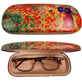 DV David Viggers - Hard Shell Glasses Case - Portable Travel Case for Men and Women - Artists Design PU Glasses Protection - Travel Essentials and Accessories - 16.25cm x 6cm x 4cm