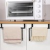 No-Drill Stainless Steel Kitchen Sink Towel Holder (S) Black 10ea