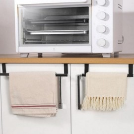 No-Drill Stainless Steel Kitchen Sink Towel Holder (S) Black 10ea
