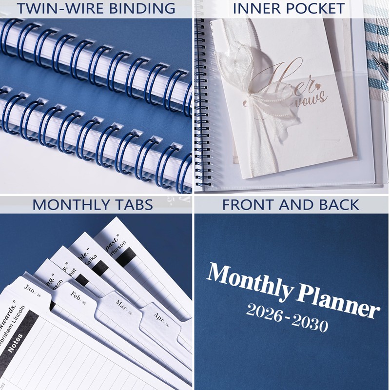 2026-2030 Monthly Planner/Calendar - Jan 2026 - Dec 2030, 5
