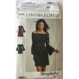 Simplicity Sewing Pattern D0888/8599 - Cynthia Rowley Dresses for Misses and Small Items, H5 (6-8-10-12-14)