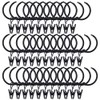36 Pack Curtain Rings with Clips : Can Open and