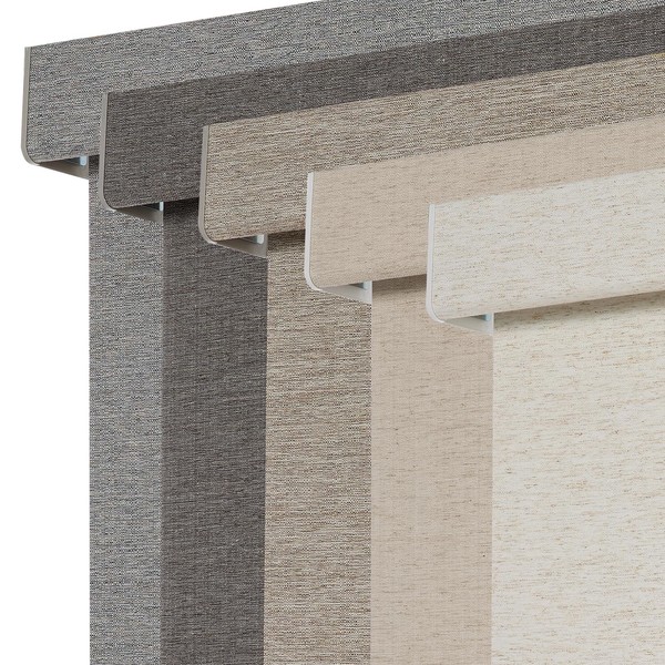 Persilux Blackout Roller Shades for Window Blinds,Cordless,Linen Fabric,Thermal Insulated Fabric