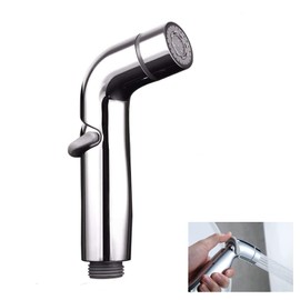 woojfcang Handheld Toilet Bidet Sprayer Head Adjustable Pressure Control Shower Douche Sprayer Replacement,Water Gun Flusher Nozzle Shower Bidet Tap for Toilet Bathroom - ABS Chrome Bidet Attachment